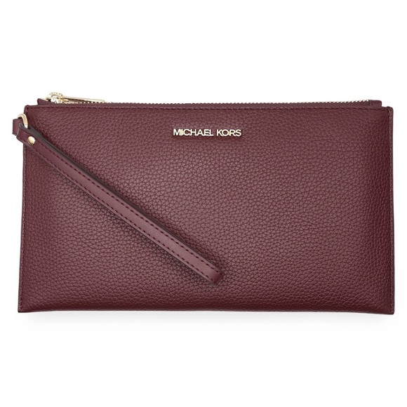 Michael Kors Jet Set Travel Clutch- Oxblood - Picture 1 of 5